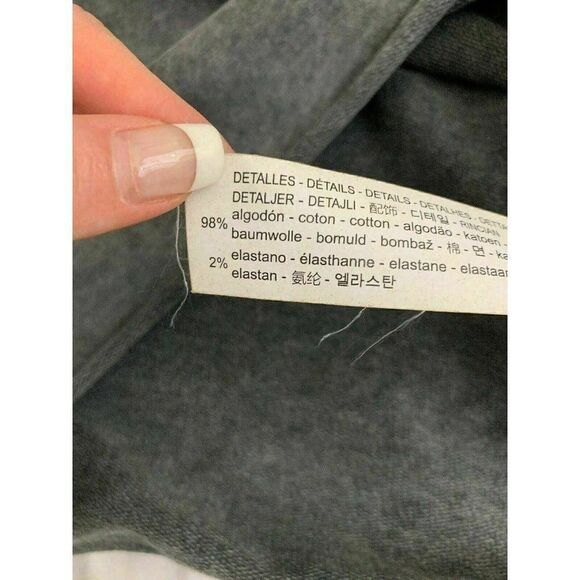 Zara Womens Solid Gray Pearl Long Sleeve Oversized Crew Neck Sweater Top Small - Picture 7 of 9